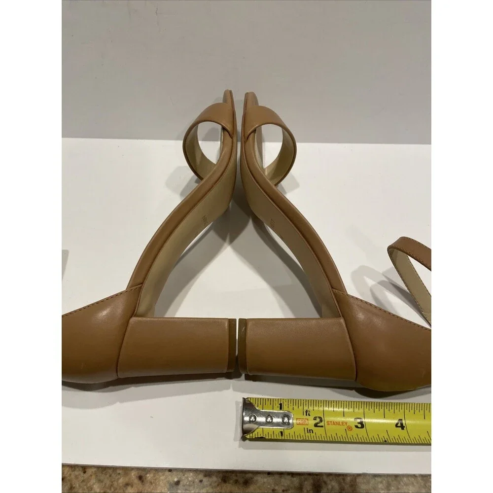 Nine West Leather Ankle Strap Spruce Color Sandals Size 10M